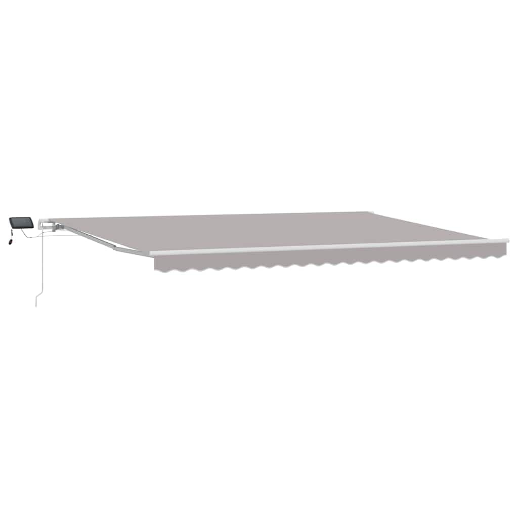 vidaXL Toldo Retrátil Cinzento-claro 500 × 350 cm Tecido e Aço
