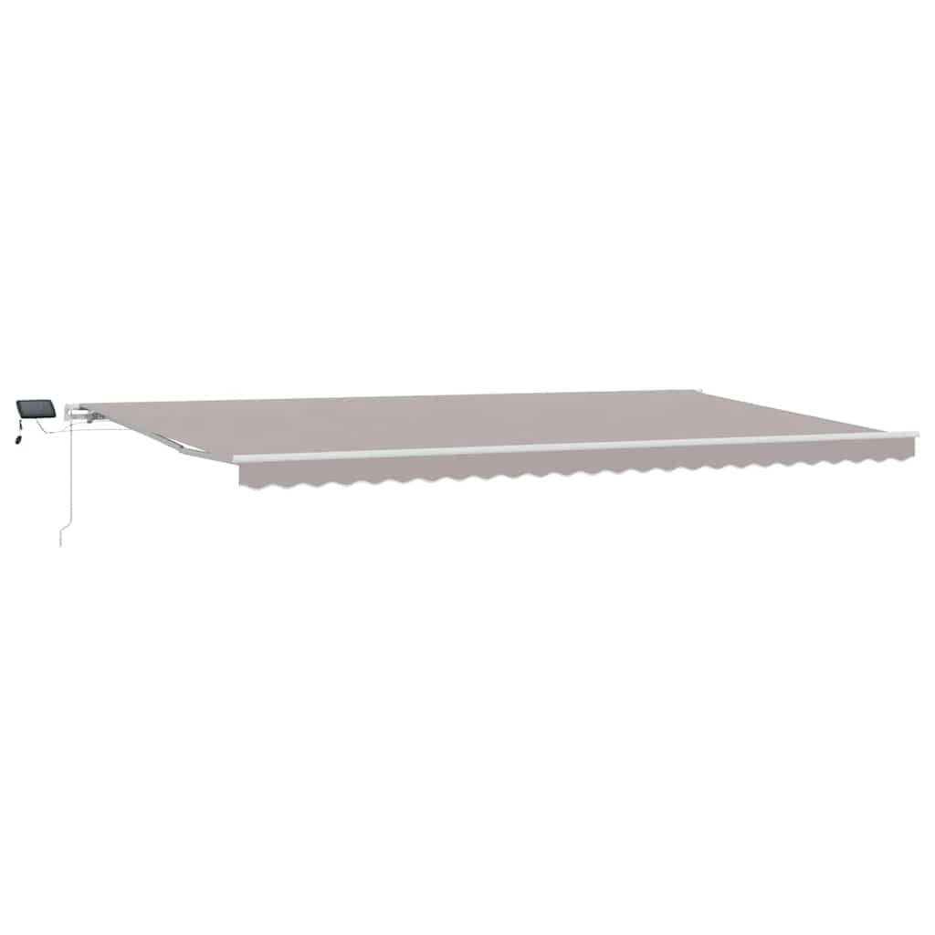 vidaXL Toldo Retrátil Cinzento-claro 600 × 300 cm Tecido e Aço
