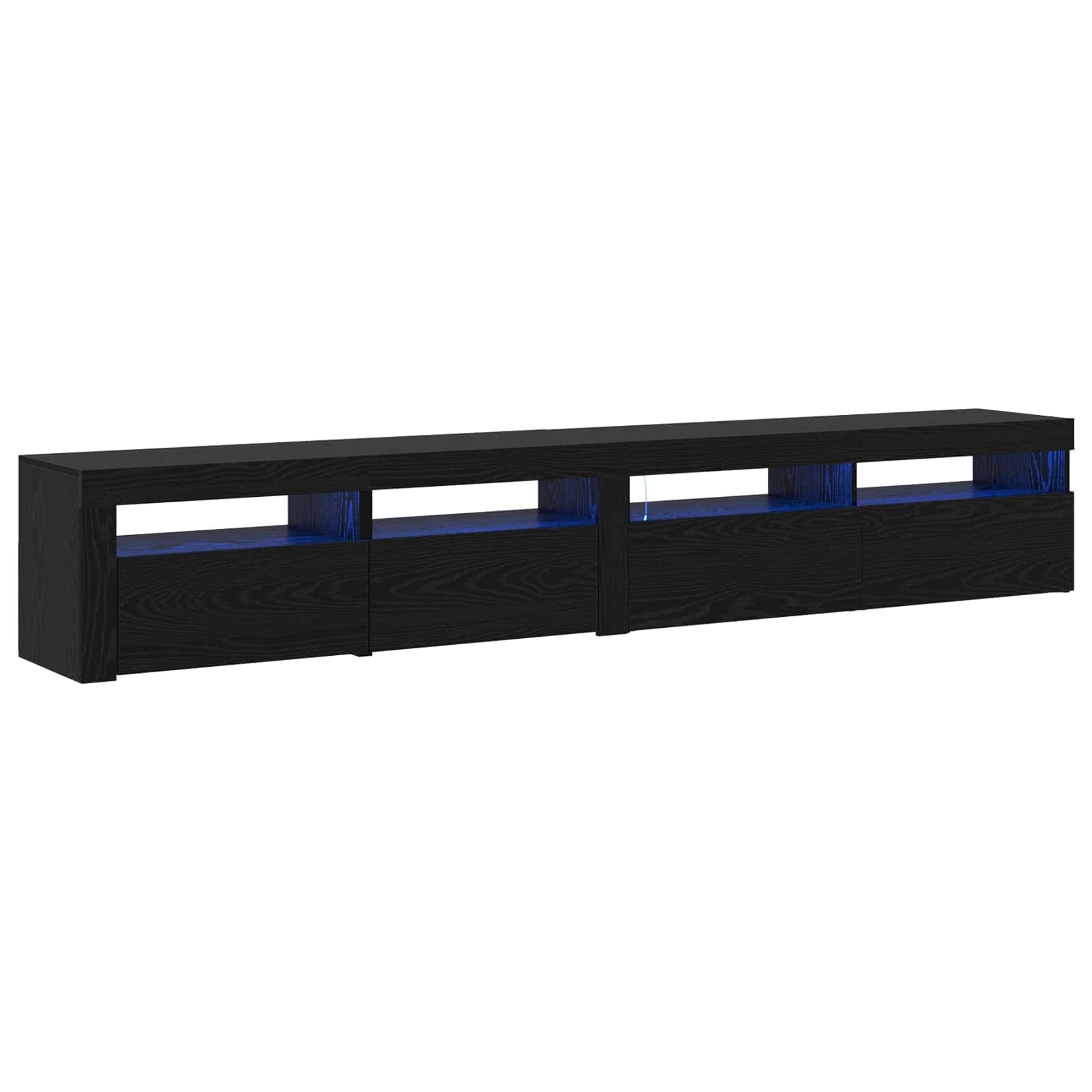 vidaXL Gabinete para TV 2 pcs Carvalho Preto 240 x 35 x 40 cm
