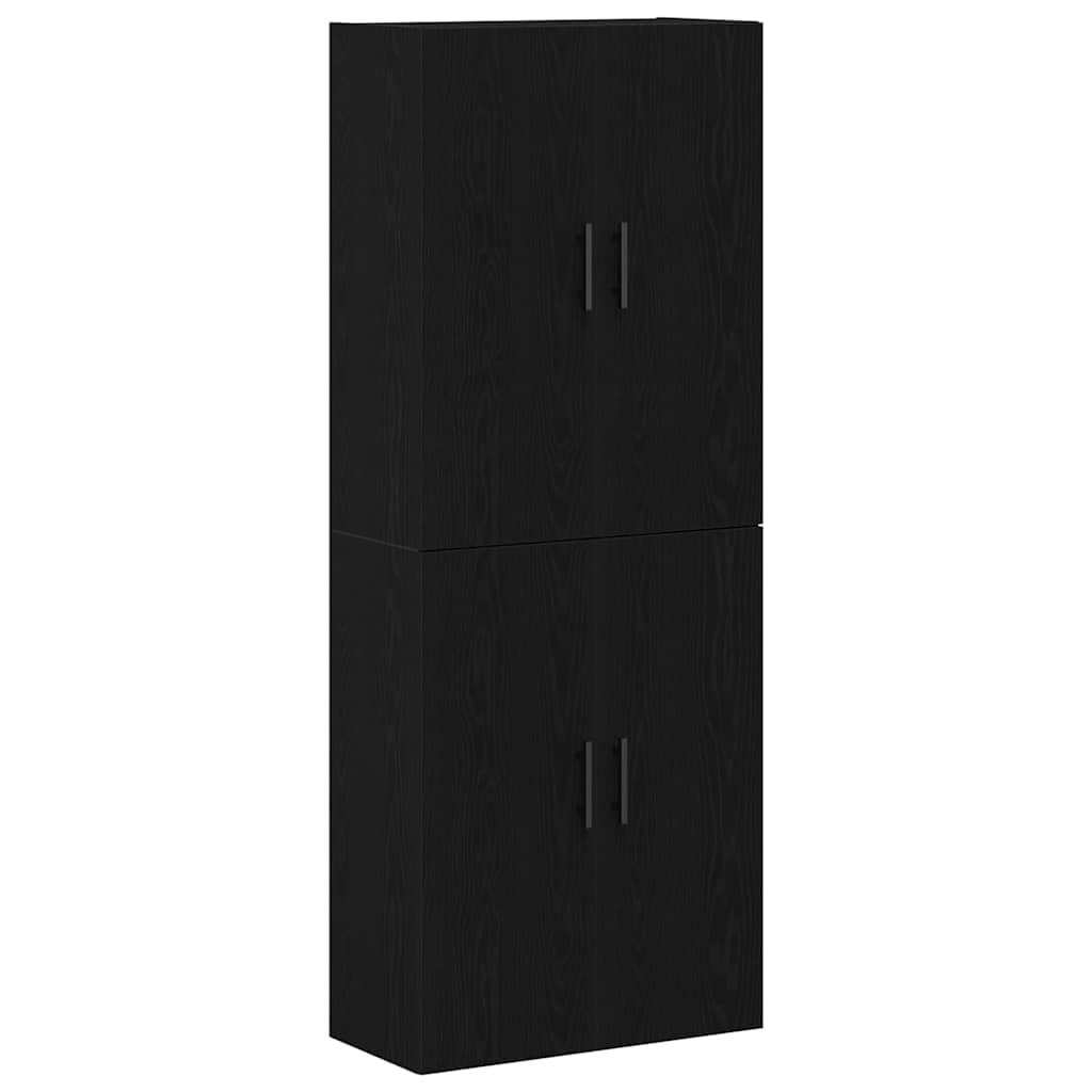 vidaXL Armário de Parede 2 pcs Carvalho Preto 69,5 x 34 x 90 cm