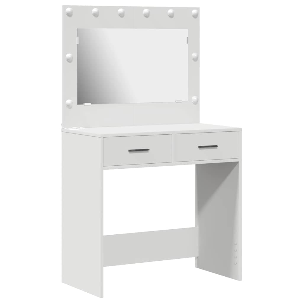vidaXL Mesa de vestir Branco 78,5 x 41 x 135 cm Madeira processada