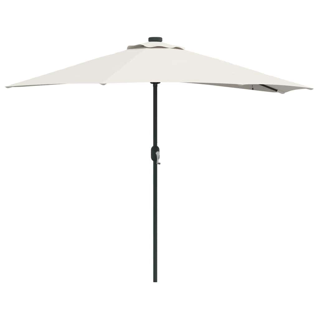 vidaXL Guarda-sol de Jardim Areia 294 x 150 x 224 cm Poliéster e Aço