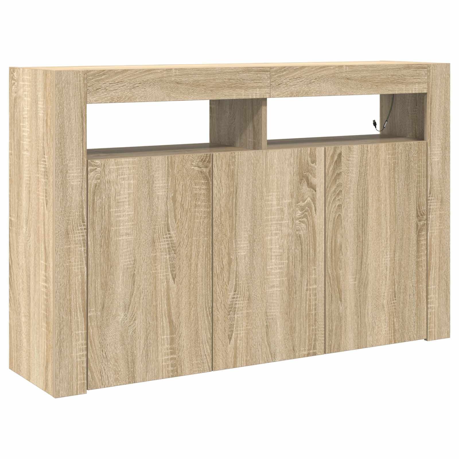 vidaXL Buffet Carvalho Sonoma 116 x 30 x 75 cm Madeira processada