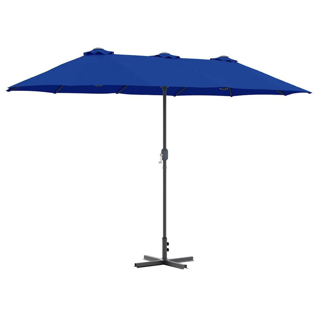 vidaXL Guarda-sol de Jardim Azul Azur 370 x 197 x 239 cm