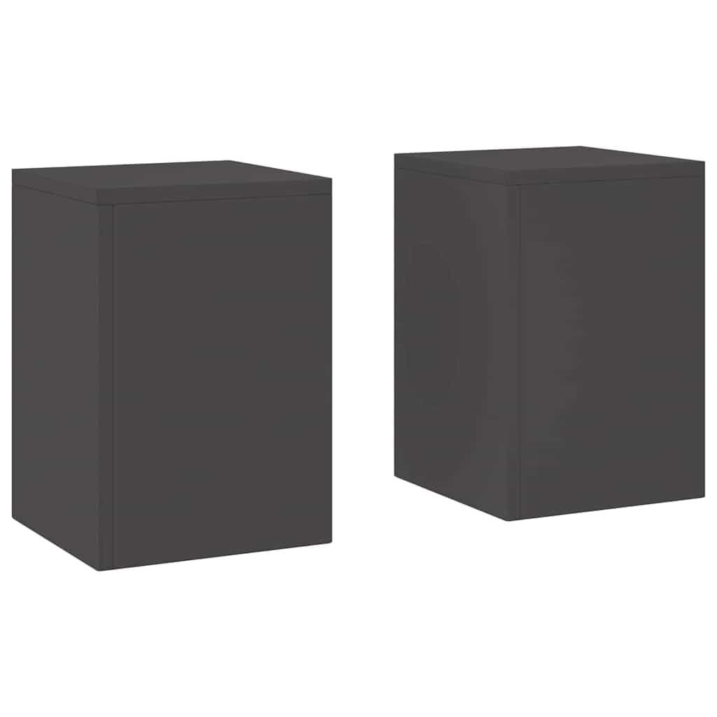 vidaXL Suporte para Plantas 2 pcs Preto 24 x 24 x 35 cm Aço
