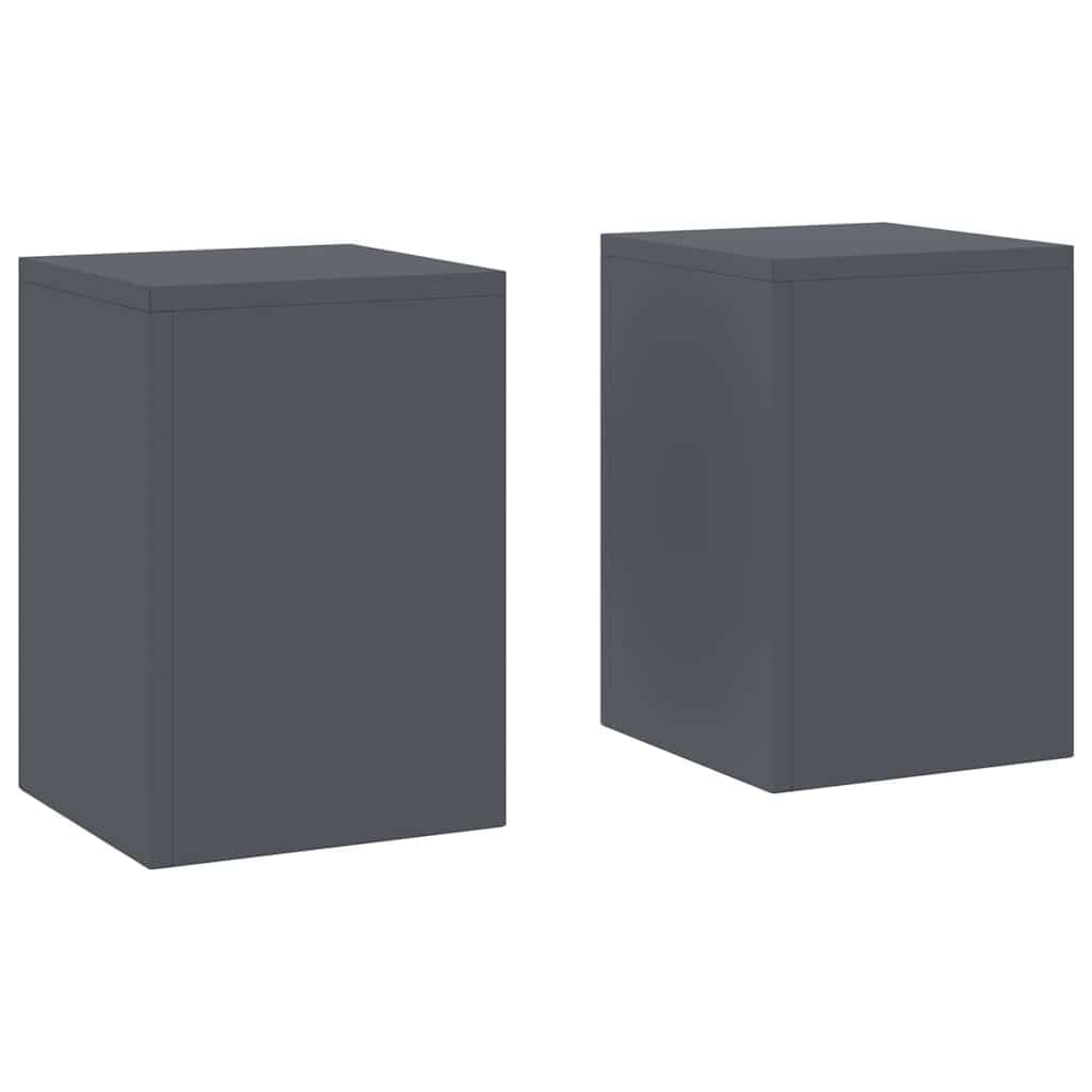 vidaXL Suporte para Plantas 2 pcs Antracite 24 x 24 x 35 cm Aço