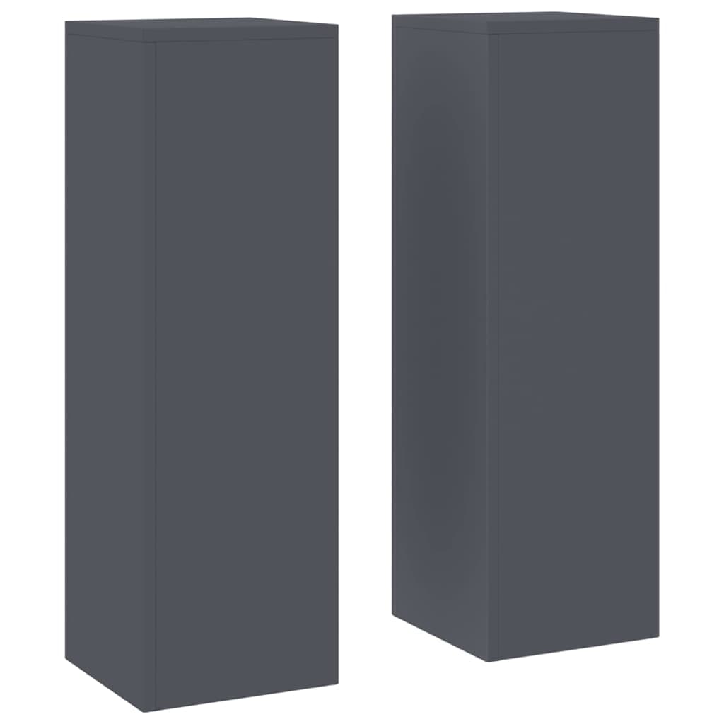 vidaXL Suporte para Plantas 2 pcs Antracite 24 x 24 x 75 cm Aço