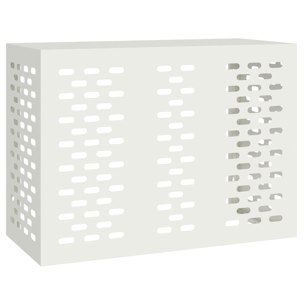 vidaXL Capa de Ar Condicionado Branco 110 x 50 x 80 cm Aço