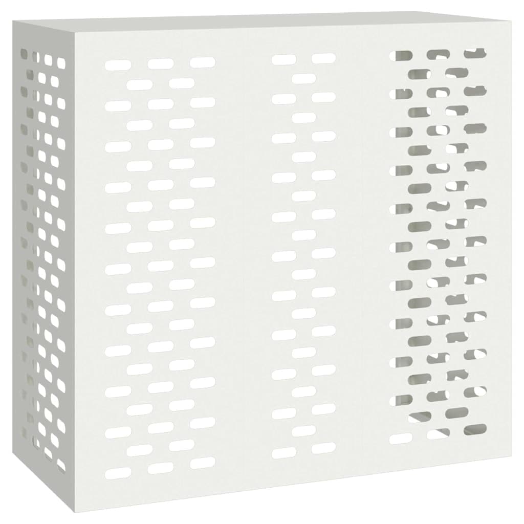 vidaXL Capa de Ar Condicionado Branco 110 x 50 x 105 cm Aço