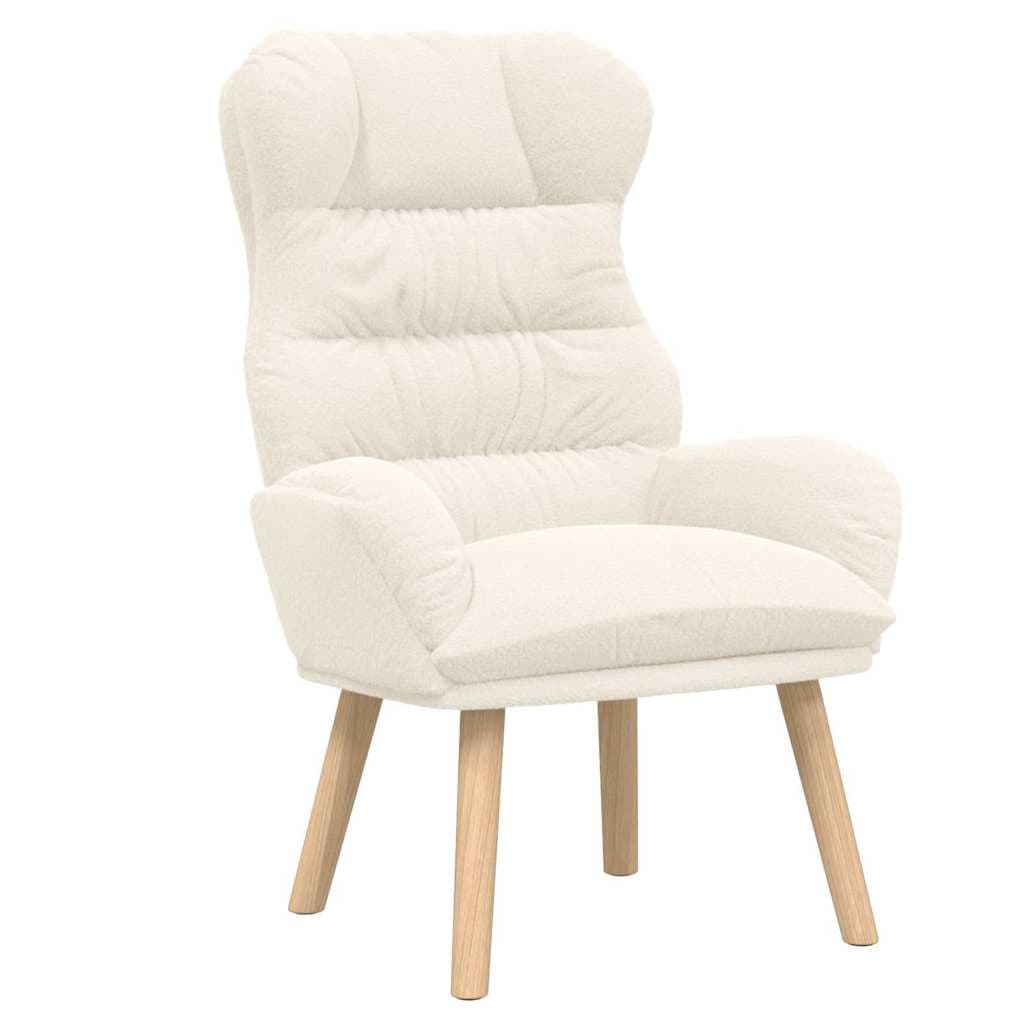 vidaXL poltrona Creme 69 x 74 x 93 cm Tecido Sherpa