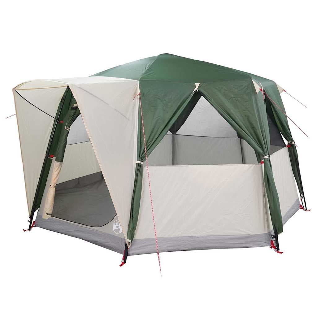 vidaXL Tenda de Cabana para 6 Pessoas Verde 425 x 396 x 222 cm