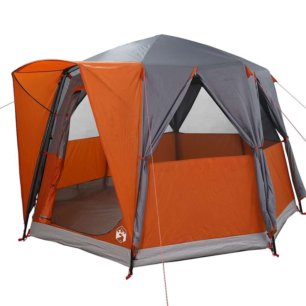 vidaXL Câmara de tenda para 3 pessoas com telhado Cinza e Laranja