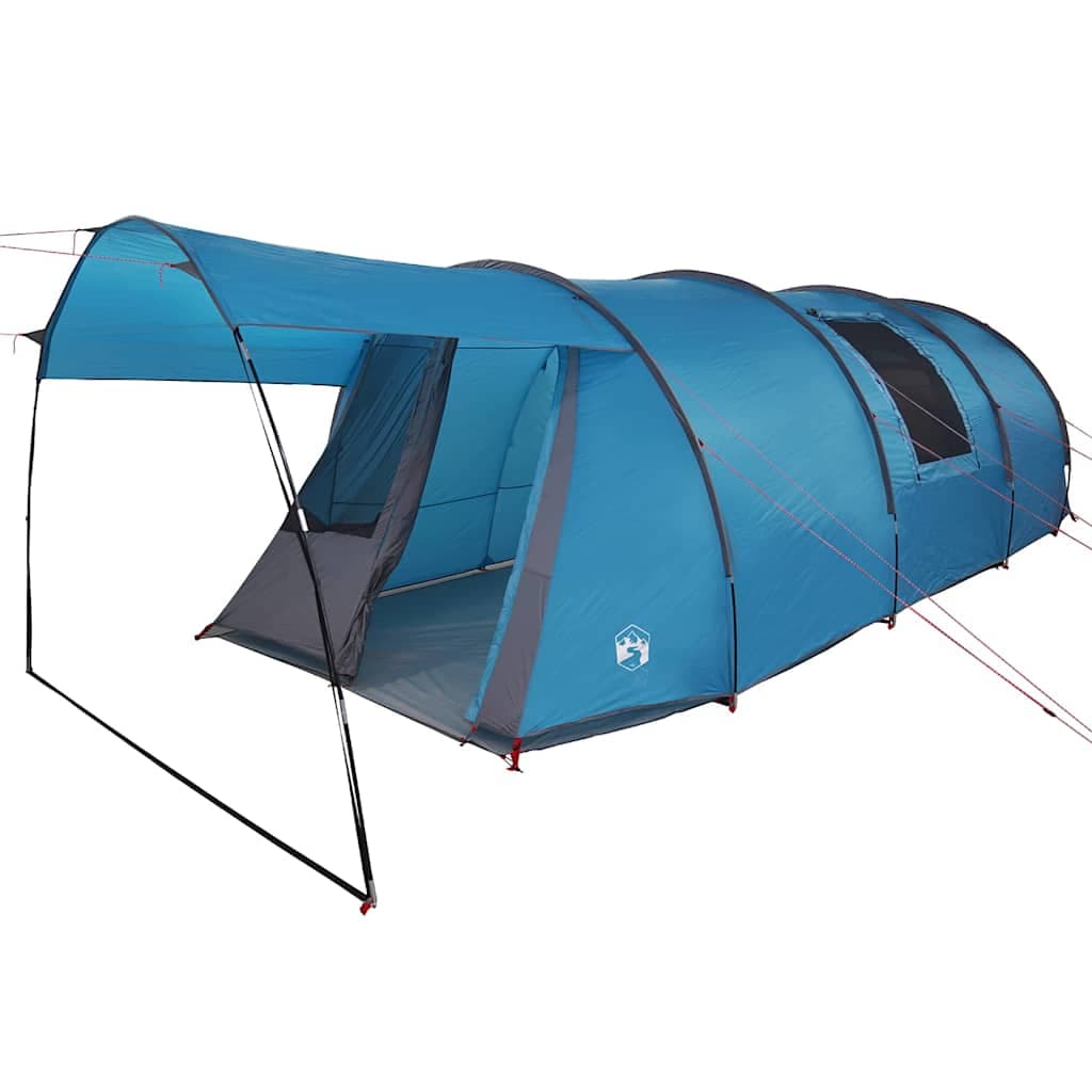 vidaXL Barraca túnel para 4 pessoas Azul e Cinza 740 x 370 x 220 cm
