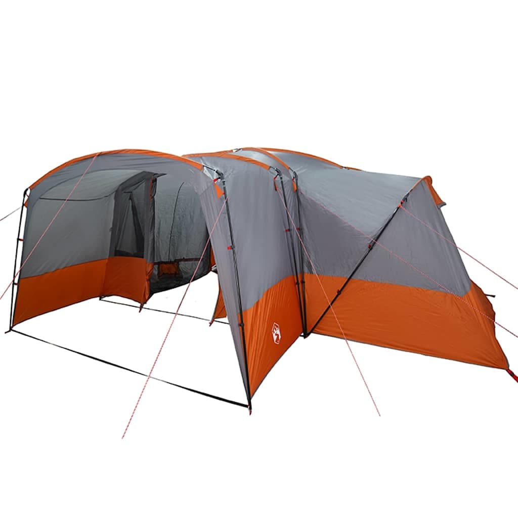 vidaXL Tenda Familiar para 12 Pessoas com telhado Cinza e Laranja