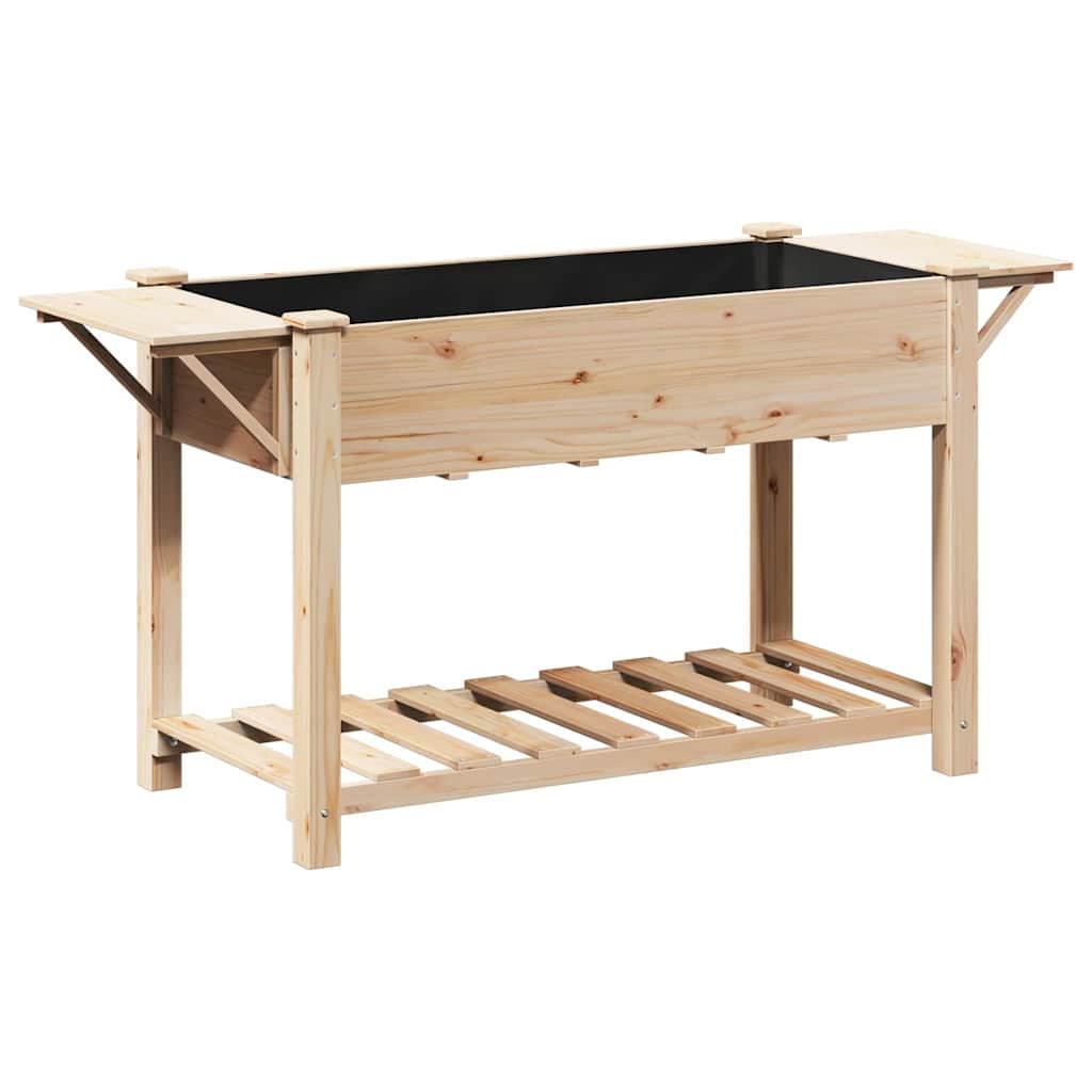 vidaXL Vaso de Jardim Bege 155 x 59 x 76,5 cm Madeira de Fir Sólida