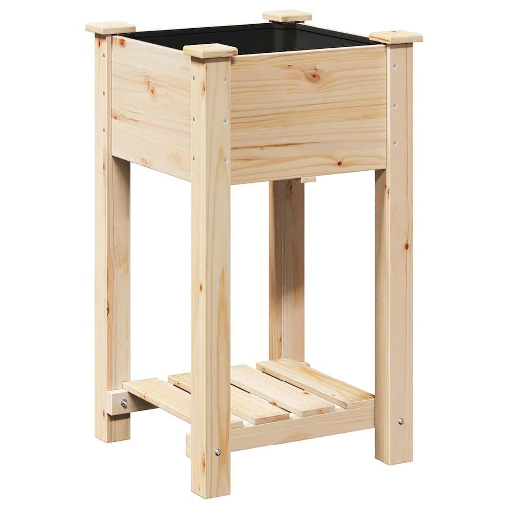 vidaXL Vaso de Jardim Bege 45 x 45 x 76,5 cm Madeira de Fir Sólida