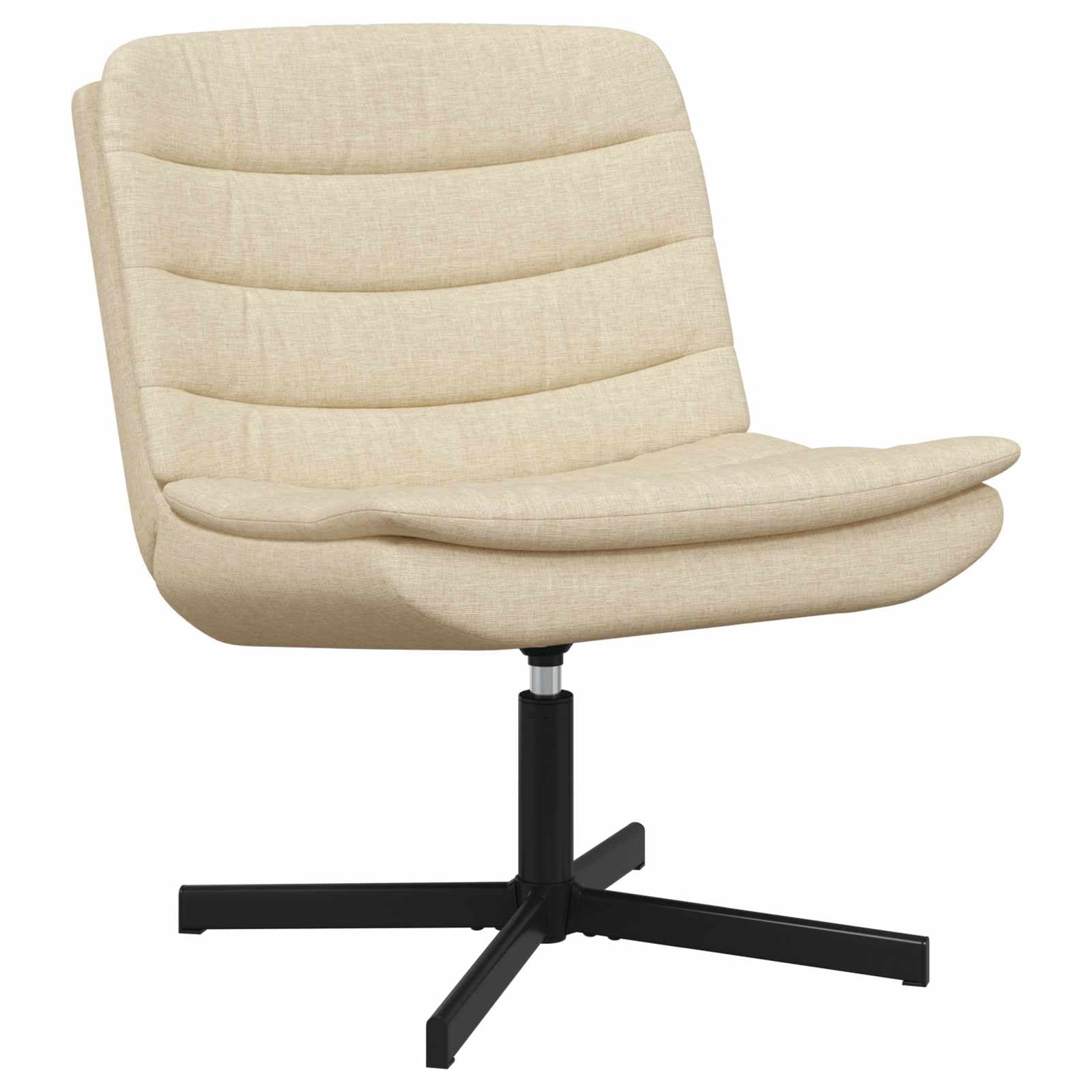 vidaXL Cadeira giratória Creme 63 x 75 x 76 cm tecido