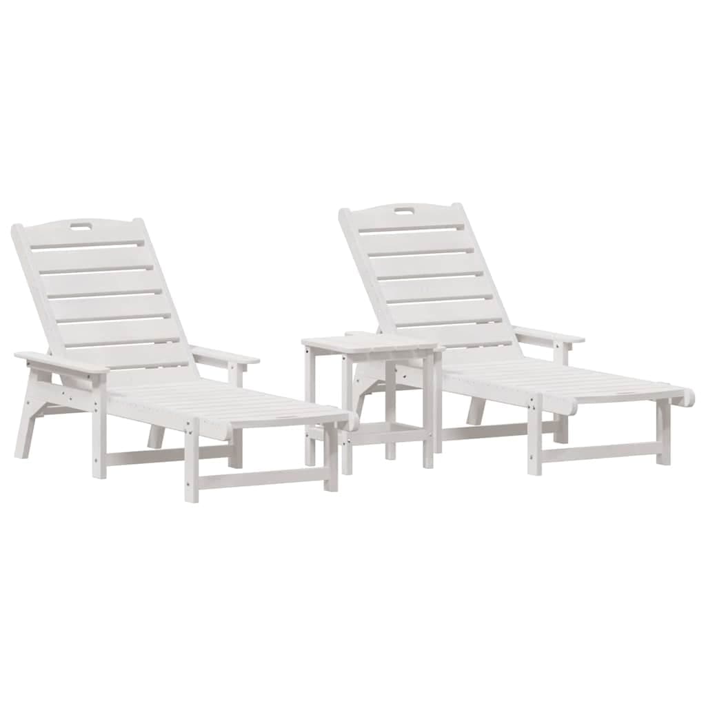vidaXL Móveis de Lounge para Jardim 3 Peças Branco 38 X 38 X 46cm - 3515092786