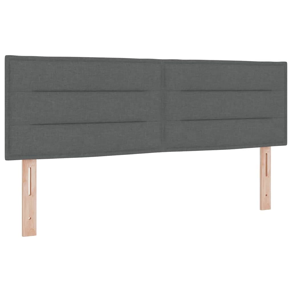 vidaXL Cabeceira Design Linhas Cinza Escuro 140 cm Tecido - 4205385532