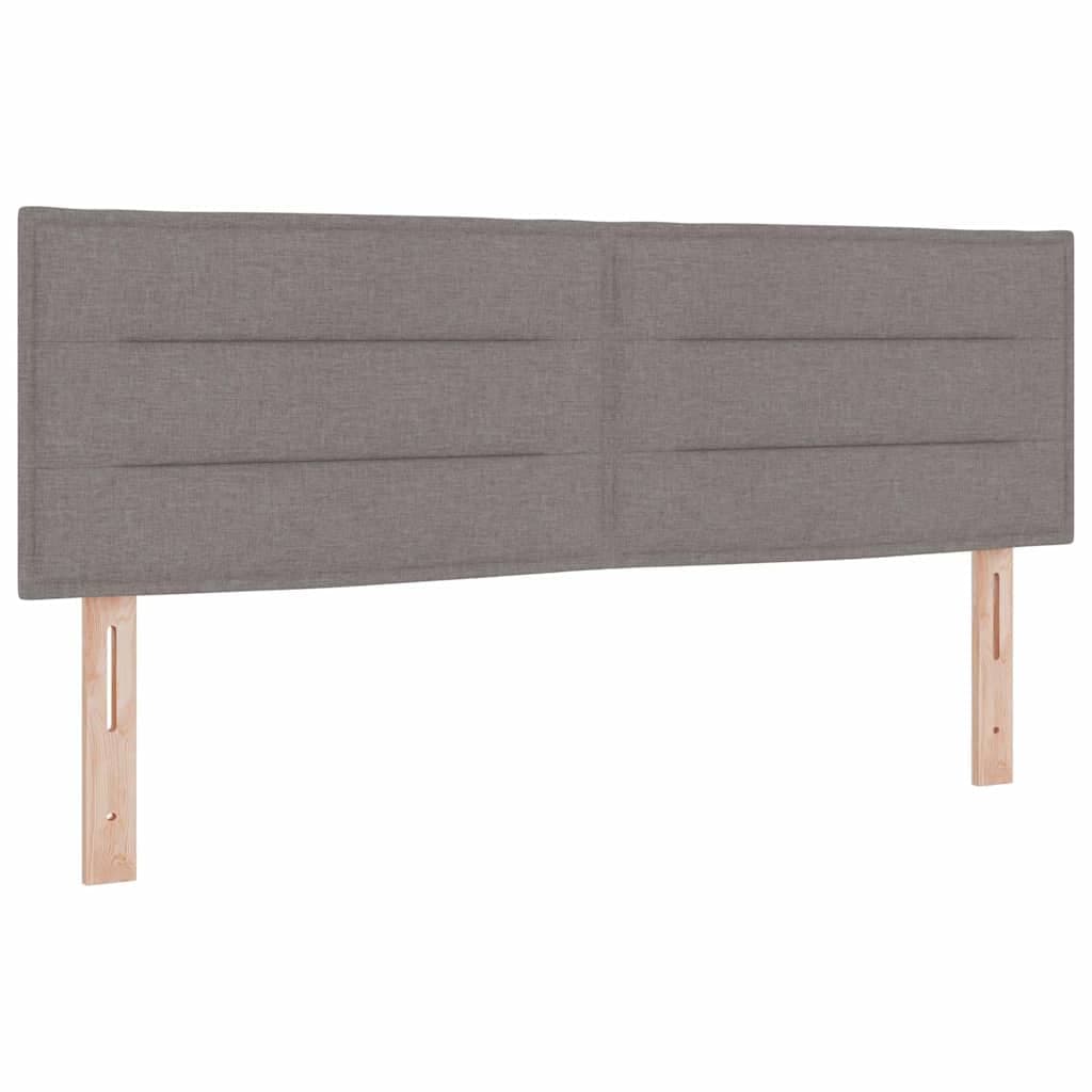 vidaXL Cabeceira Design Linhas Taupe 140 cm Tecido - 1671448198