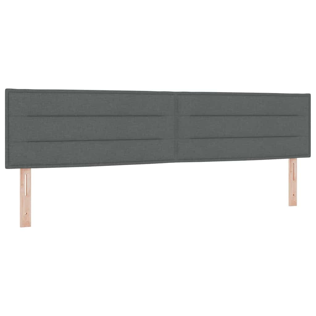 vidaXL Cabeceira Design Linhas Cinza Escuro 200 cm Tecido - 3214427432