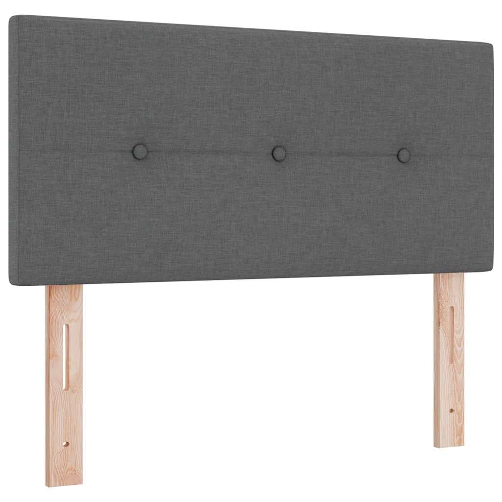 vidaXL Cabeceira Ajustável em Altura Cinza Escuro 80 cm tecido