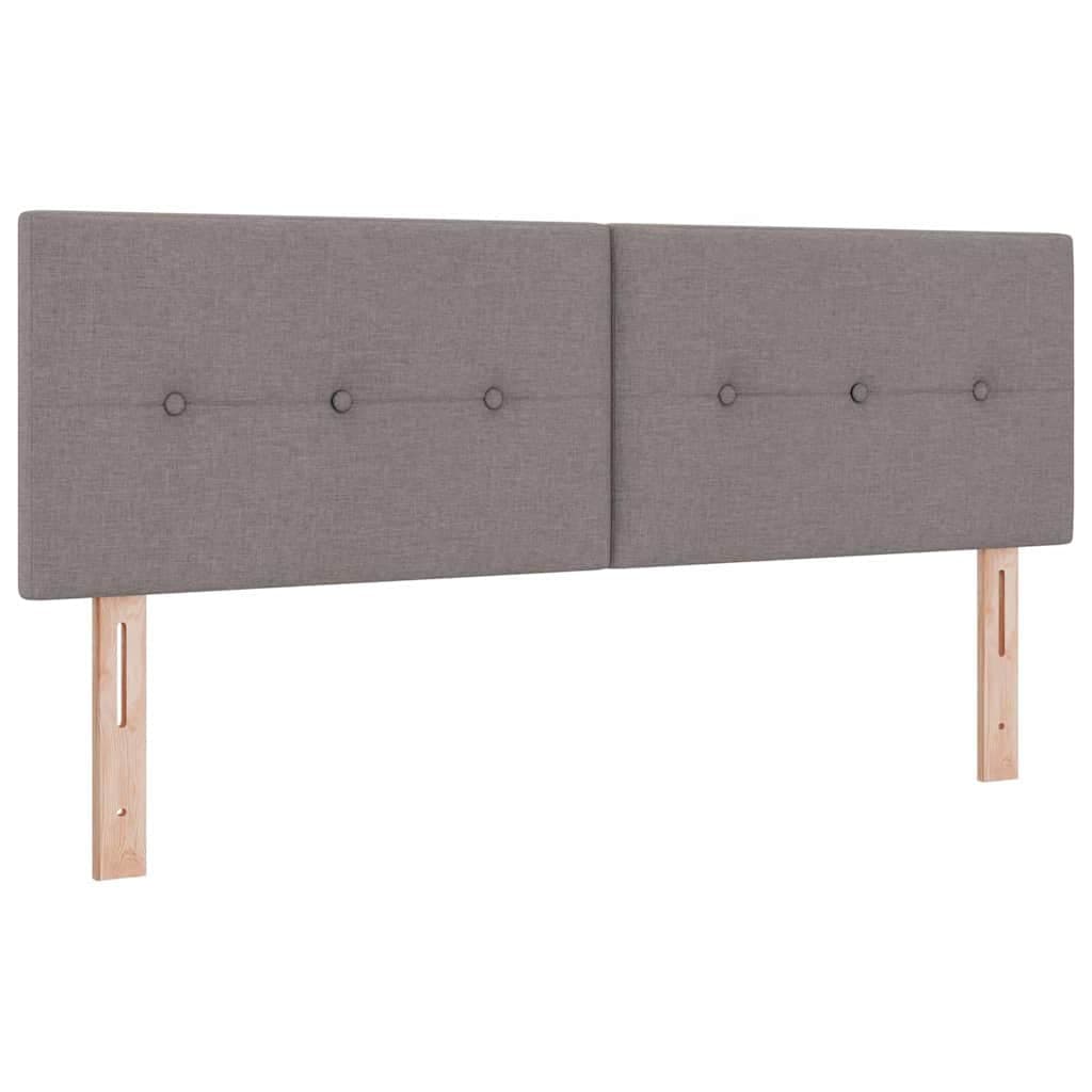 vidaXL Cabeceira Botão Almofadado Taupe 160 cm Tecido - 757316214