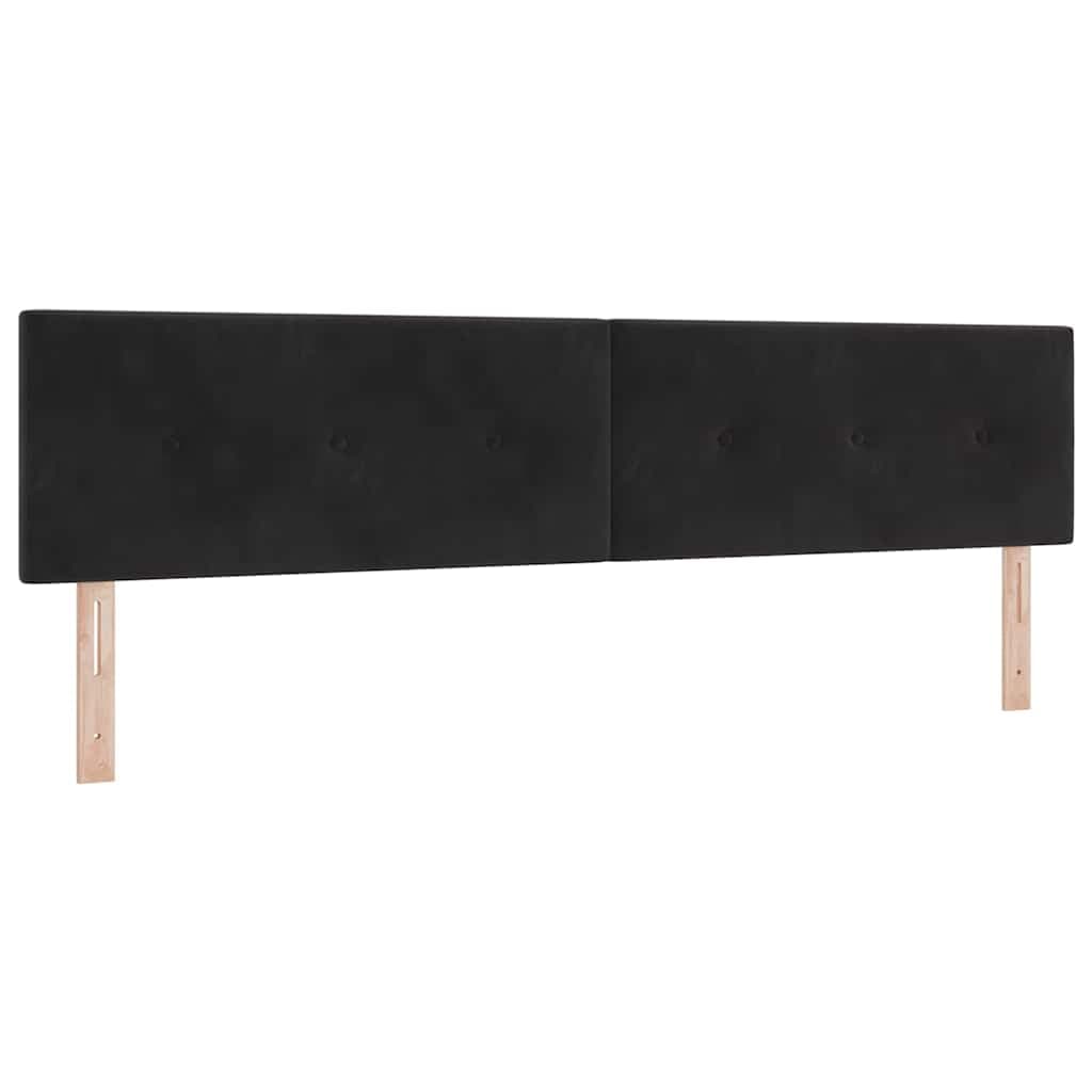 vidaXL Cabeceira Tufted com Botões Preta 200 cm Veludo - 973388584