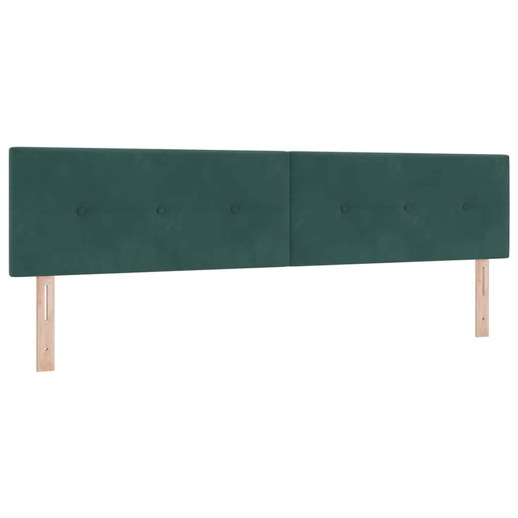 vidaXL Cabeceira Tufted com Botões Verde Escuro 200 cm Veludo - 1292078014