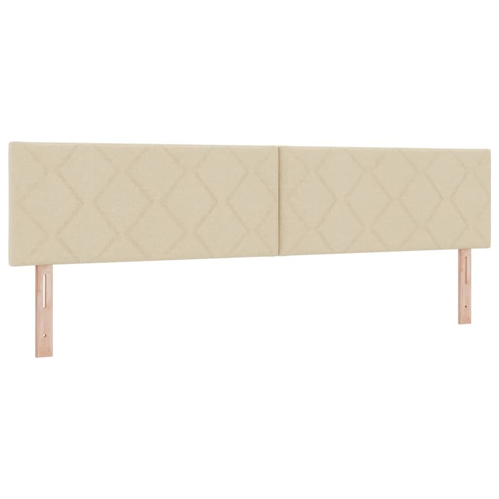 vidaXL Cabeceira Creme 200 cm tecido