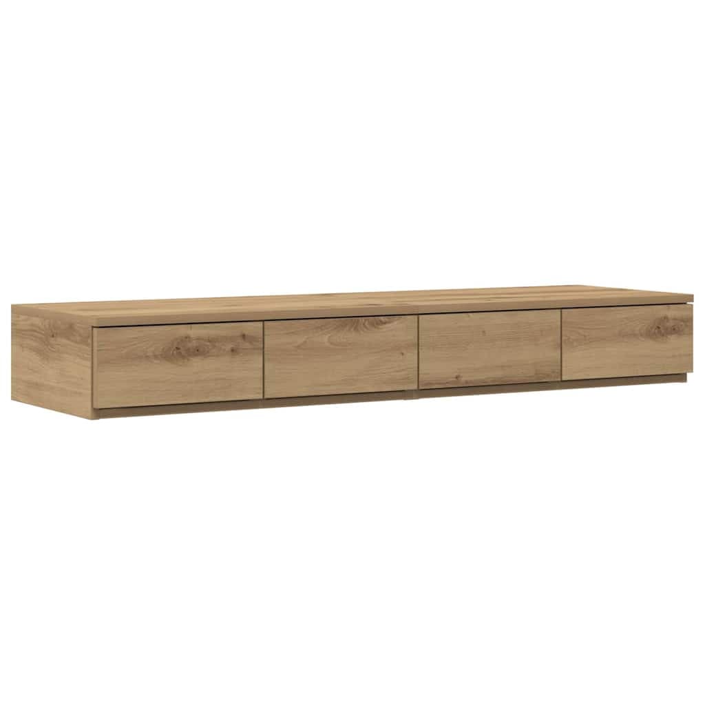 vidaXL Gavetas de cama Carvalho Artesanal 120 x 36,5 x 16,5 cm