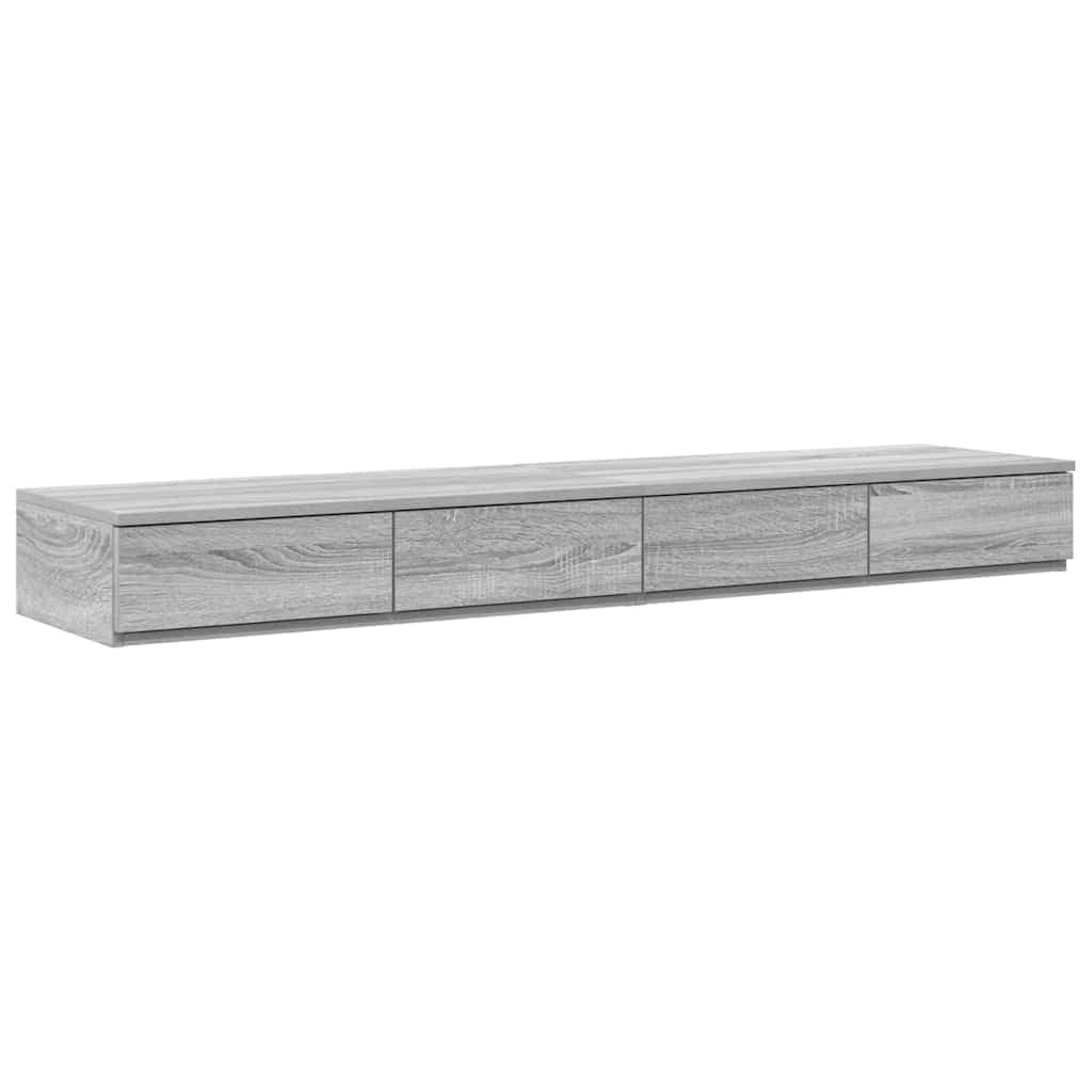 vidaXL Gavetas de cama com gaveta Cinza Sonoma 135 x 36,5 x 16,5 cm