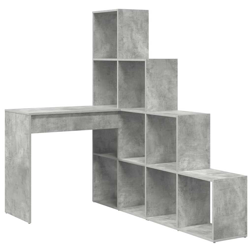 vidaXL Secretária de canto Cinzento 101,5 x 149,5 x 149,5 cm