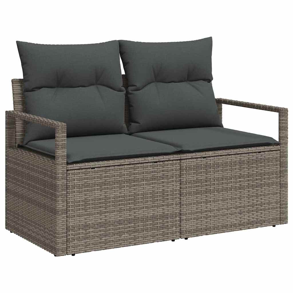 vidaXL Sofá de jardim com almofada 120 x 62 x 69 cm. vime PE
