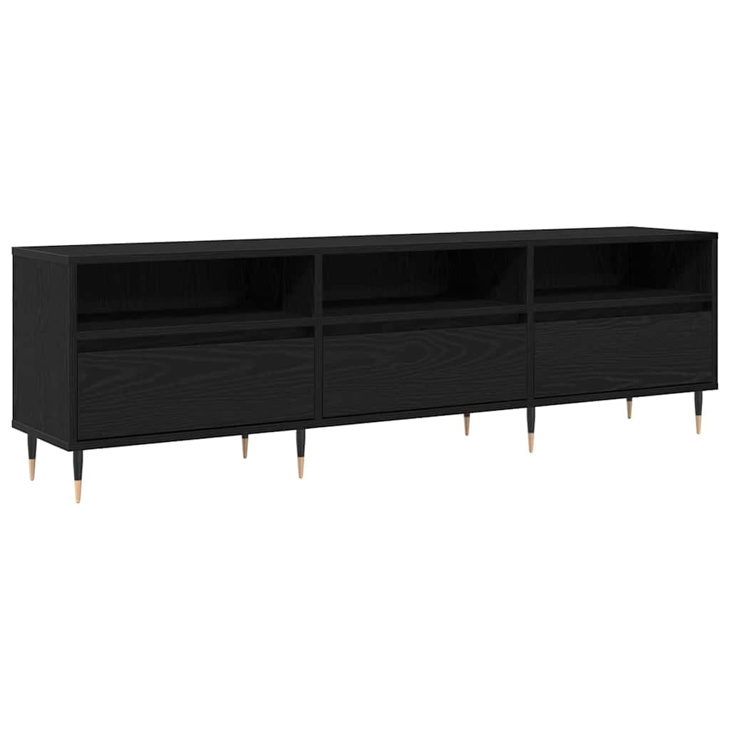 vidaXL Móvel para TV Carvalho Preto 150 x 30 x 45 cm - 2093740613