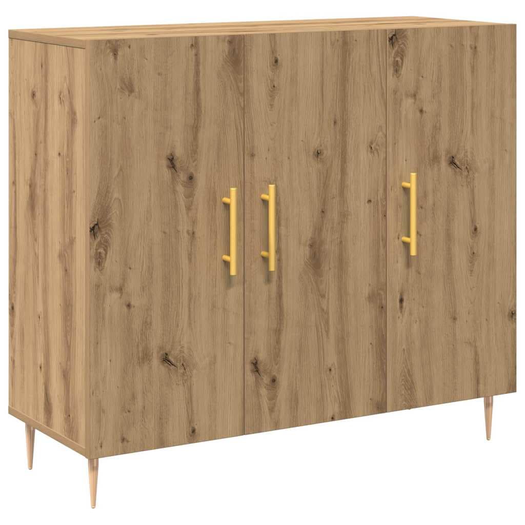 vidaXL Buffet Carvalho Artesanal 90 x 34 x 80 cm Madeira processada