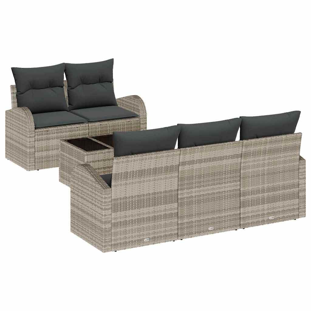 vidaXL Conjunto de Sofá de Jardim Cinzento-claro 55 x 55 x 37 cm