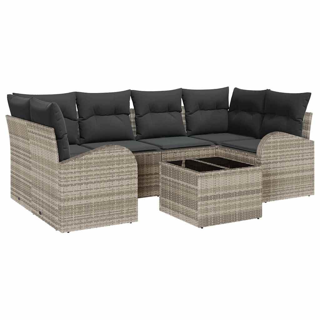 vidaXL Conjunto de Sofá de Jardim Cinzento-claro 55 x 55 x 37 cm