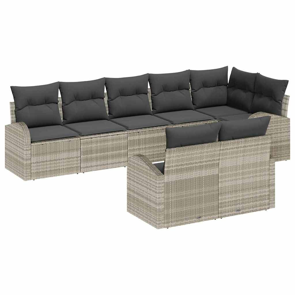 vidaXL Conjunto de Sofá de Jardim Cinzento-claro 55 x 55 x 37 cm