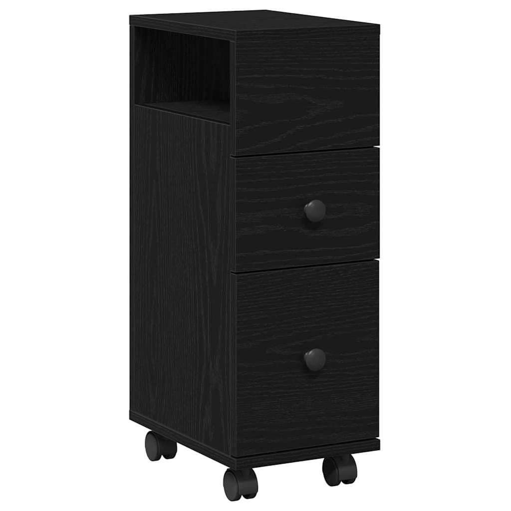 vidaXL Conjunto de Móveis para Banheiro Carvalho Preto 33 x 23 x 65 cm