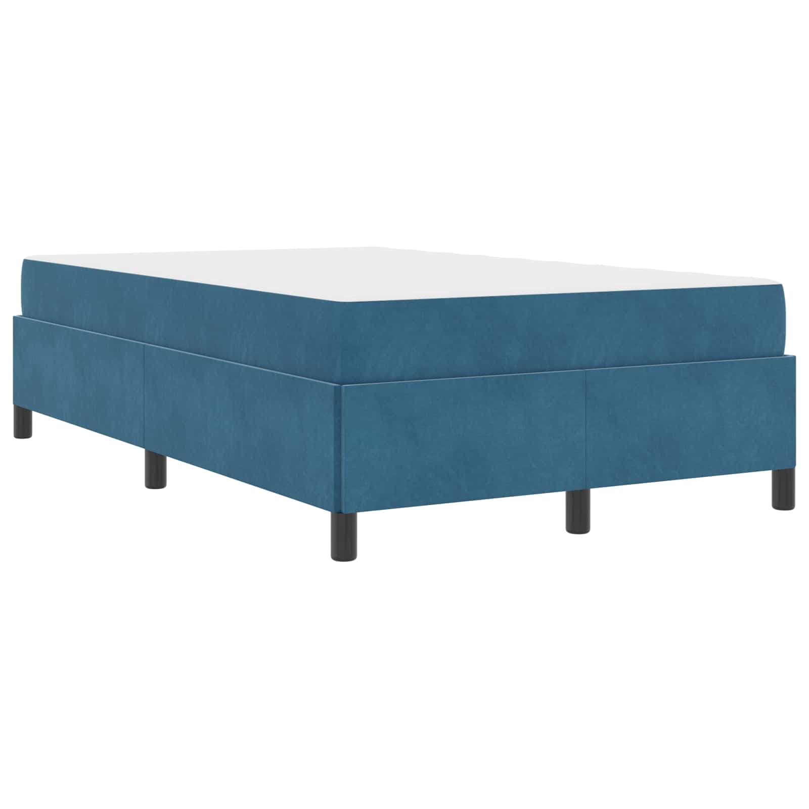 vidaXL Estrutura da Cama com colchão Azul Escuro 120 x 200 cm tecido