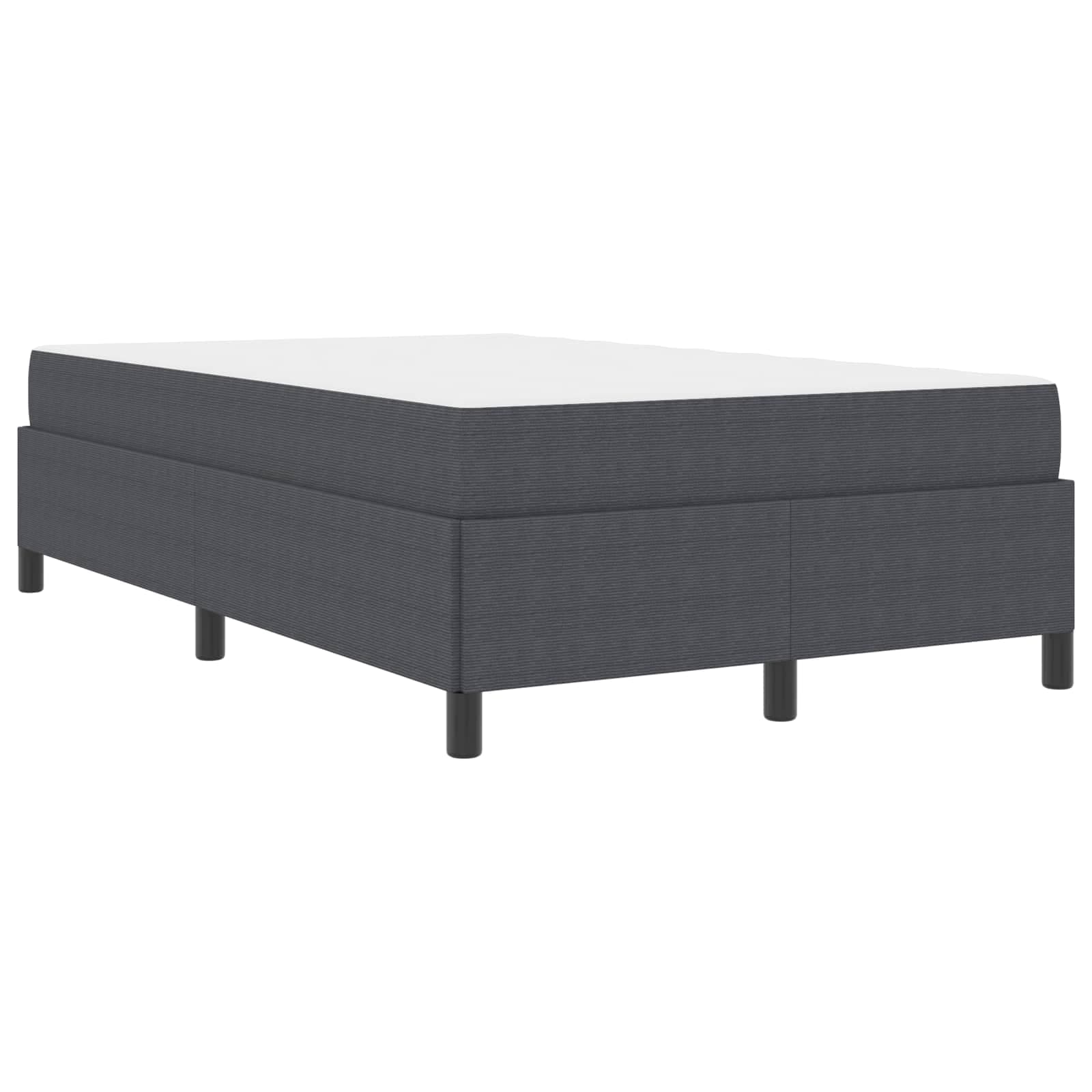 vidaXL Estrutura da Cama com colchão Cinza Escuro 120 x 200 cm tecido