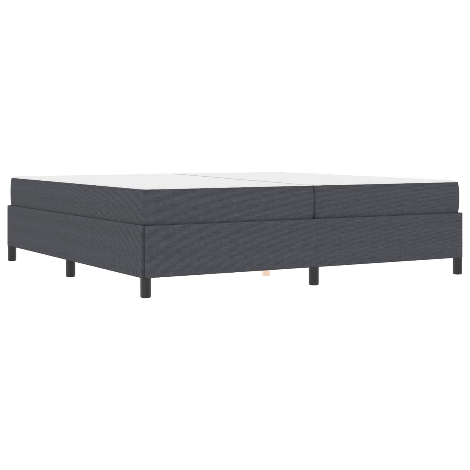 vidaXL Estrutura da Cama com colchão Cinza Escuro 200 x 200 cm tecido