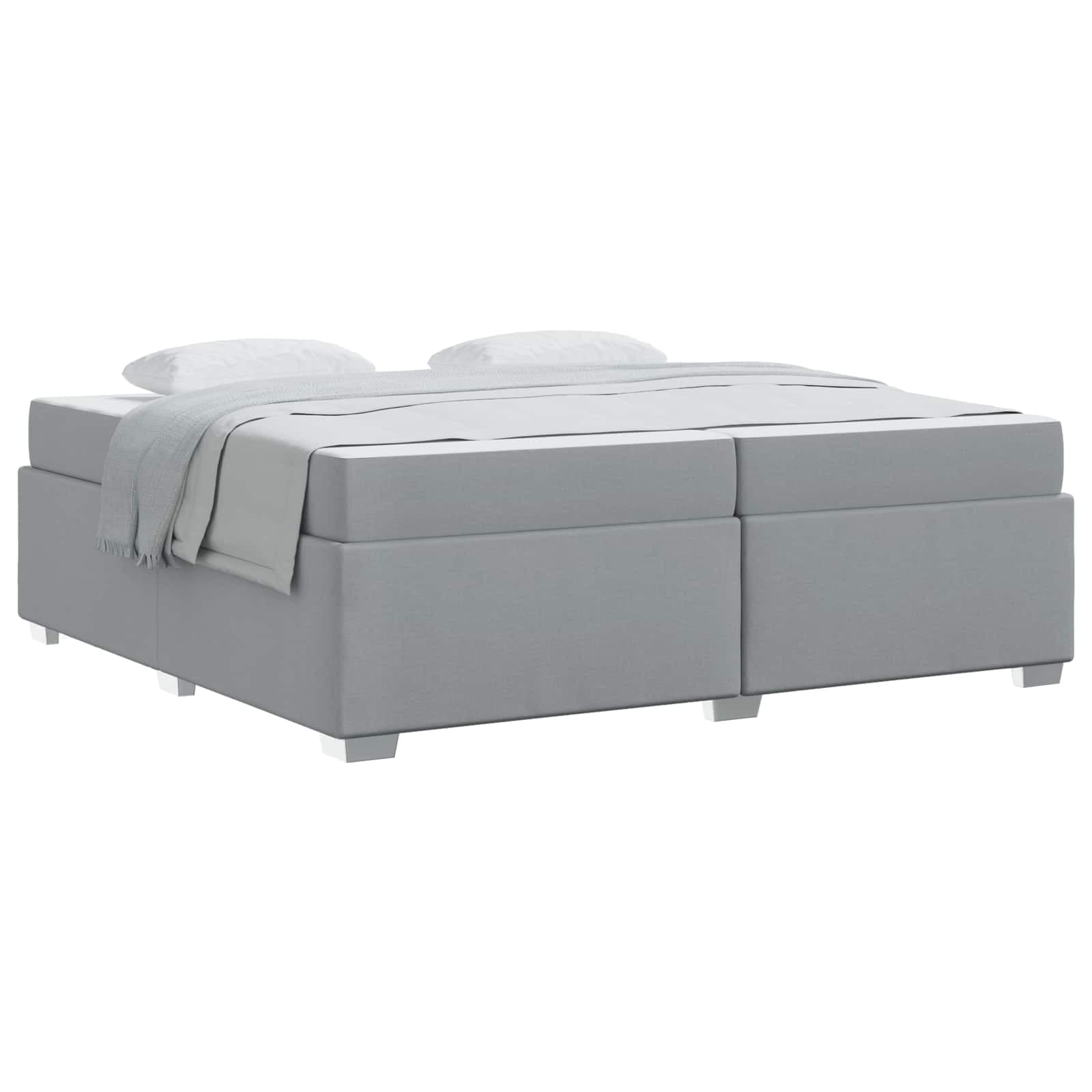 vidaXL Estrutura da Cama Cinzento-claro 200 x 200 cm tecido