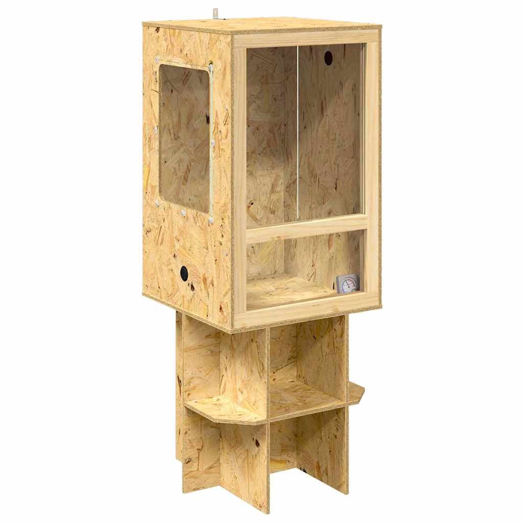 vidaXL Terrário Castanho 50 x 50 x 130 cm OSB