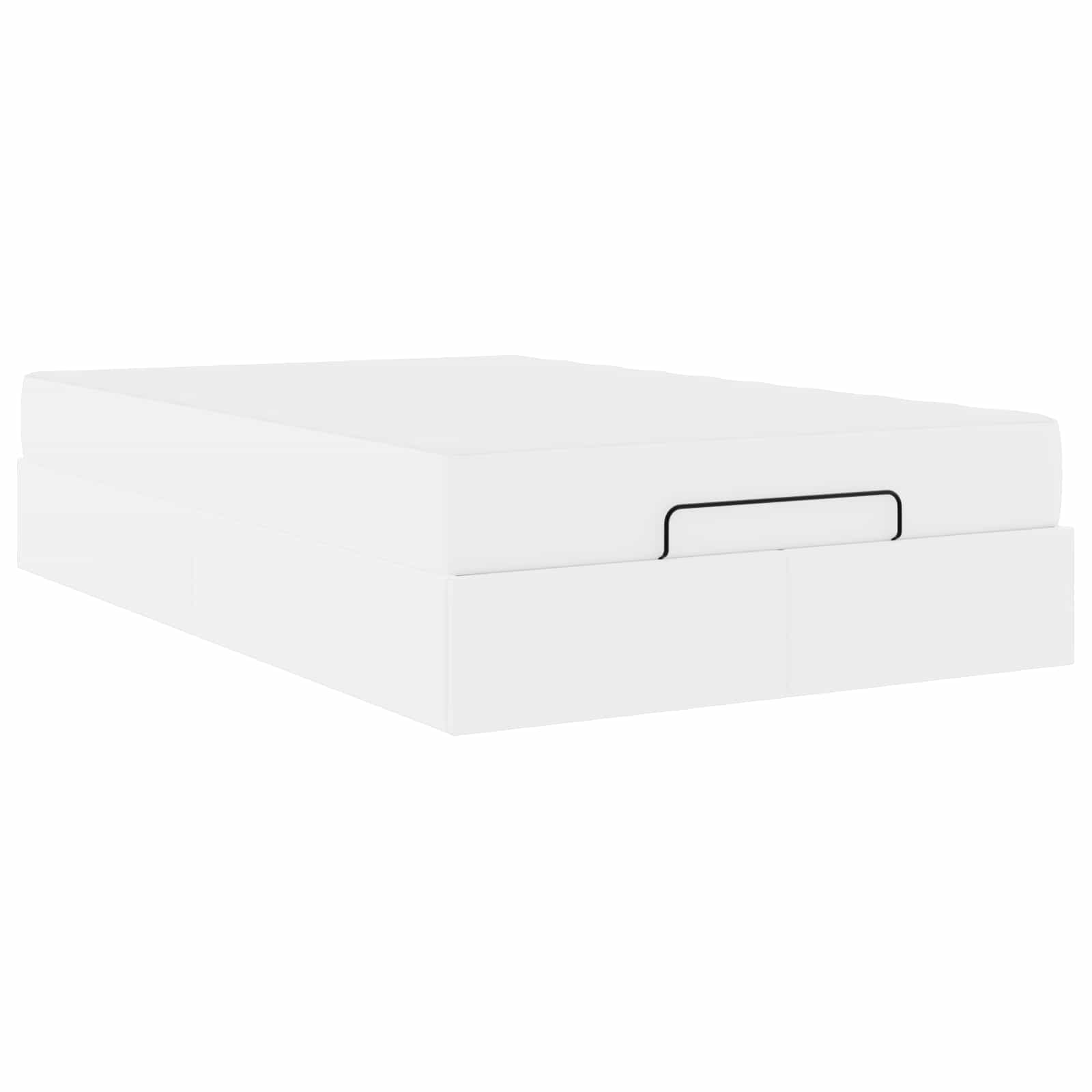 vidaXL Estrutura de cama com colchão Outros 2 pcs Branco PVC