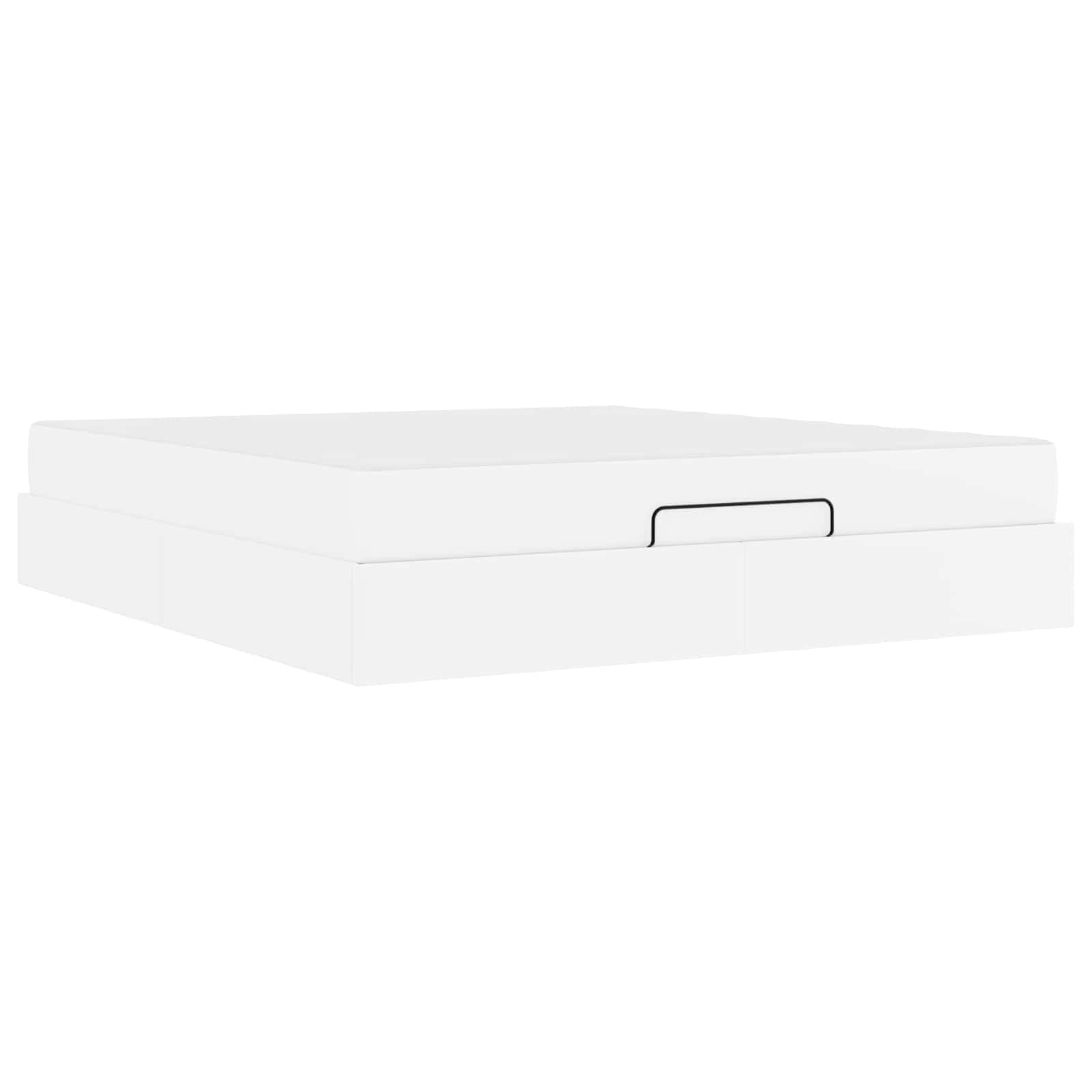 vidaXL Estrutura de cama com colchão Outros 2 pcs Branco PVC