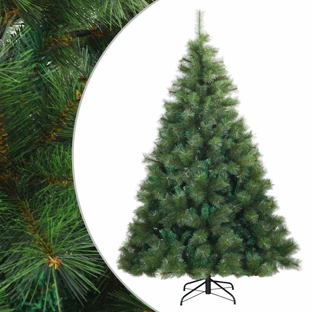 vidaXL Árvore de Natal Articulada Artificial Verde 210 cm Pvc, Aço - 392598884