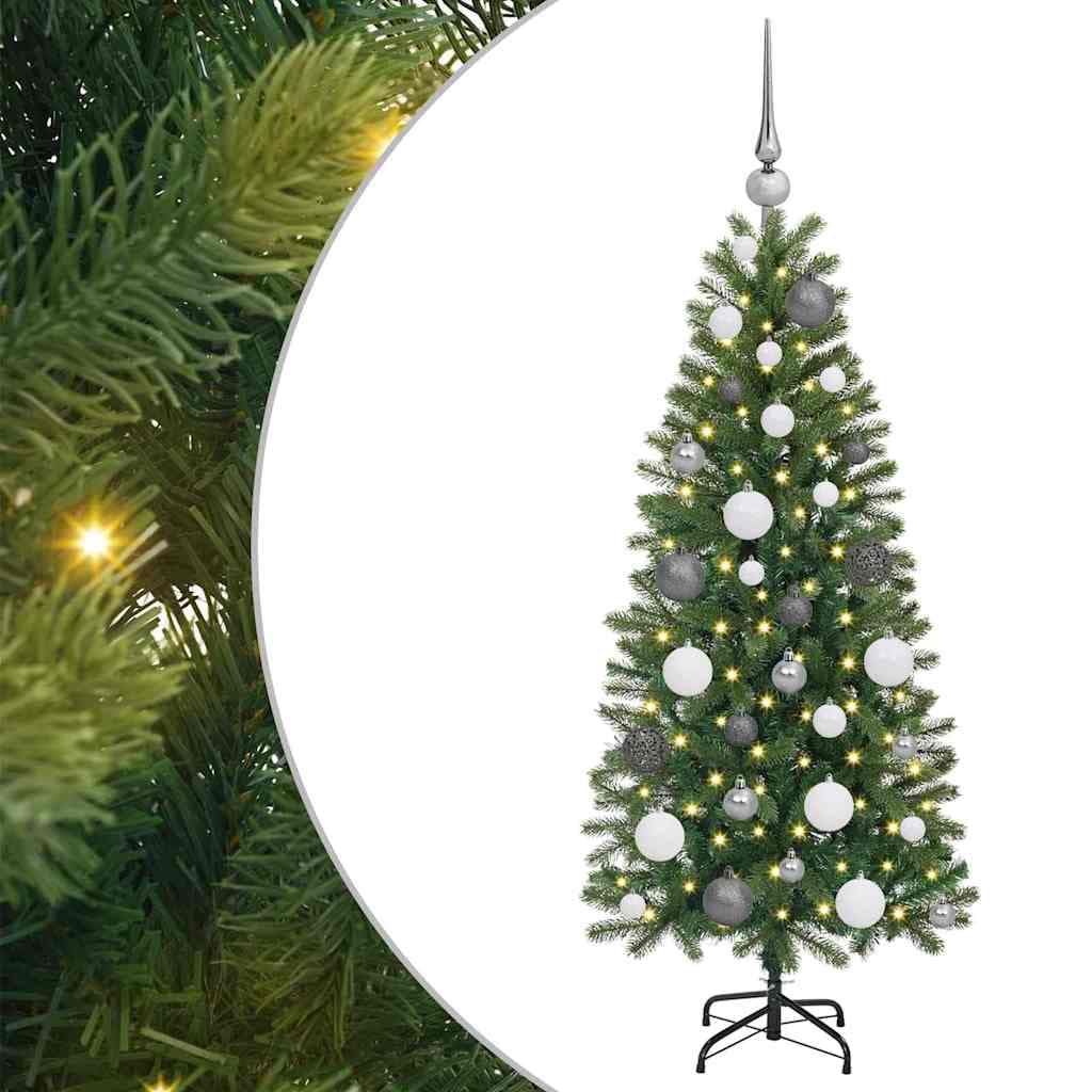 vidaXL Árvore de Natal Artificial com 150 LEDs Verde 120 cm PE e PVC