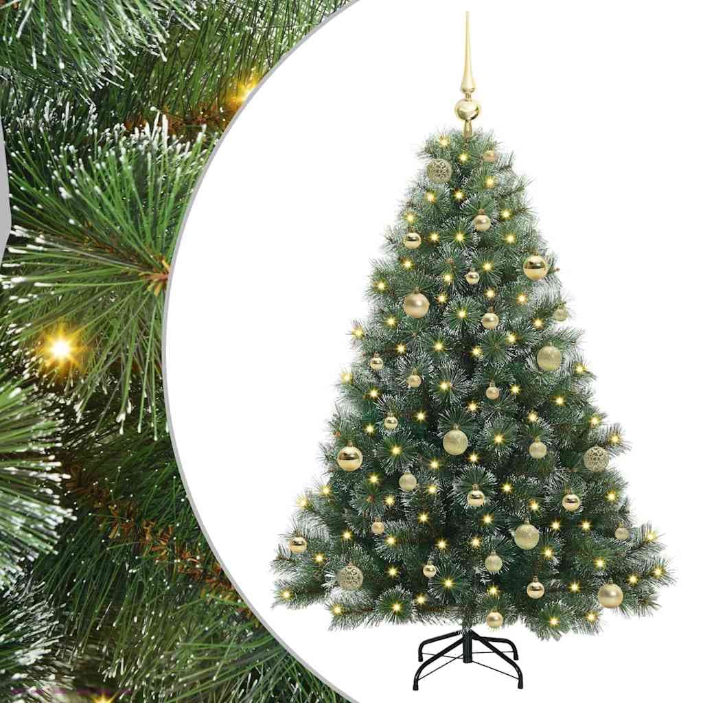 vidaXL Árvore de Natal Artificial com 150 Leds Verde 150 cm Pe e Pvc - 433456163
